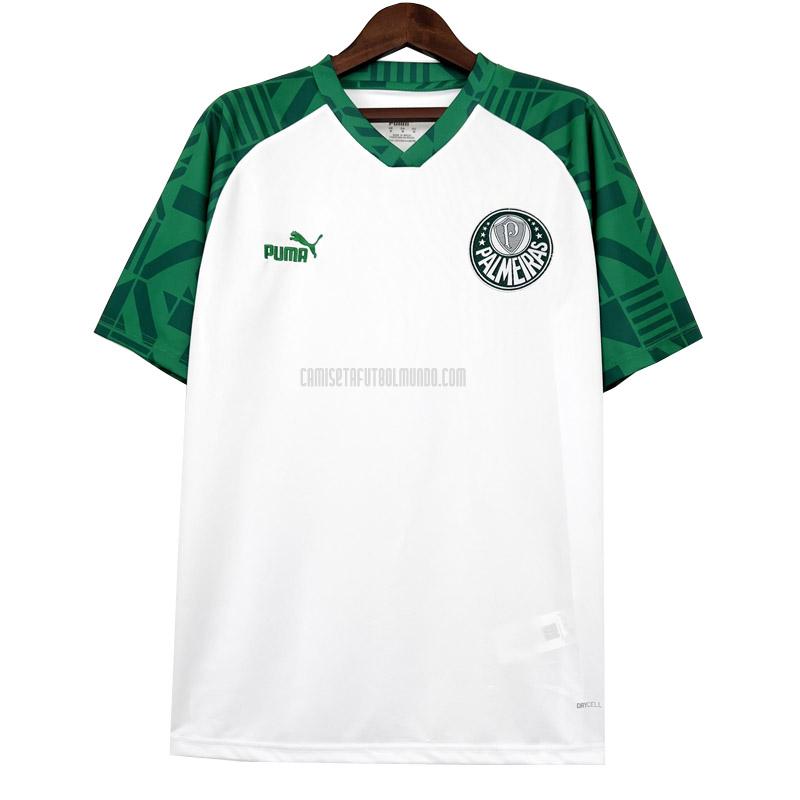 camiseta de entrenamiento palmeiras blanco verde 2023-2024
