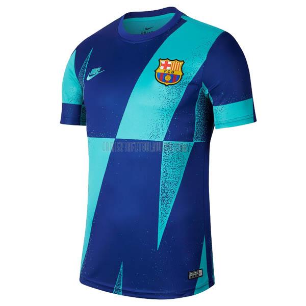 camiseta del barcelona del pre-match azul 2019-20