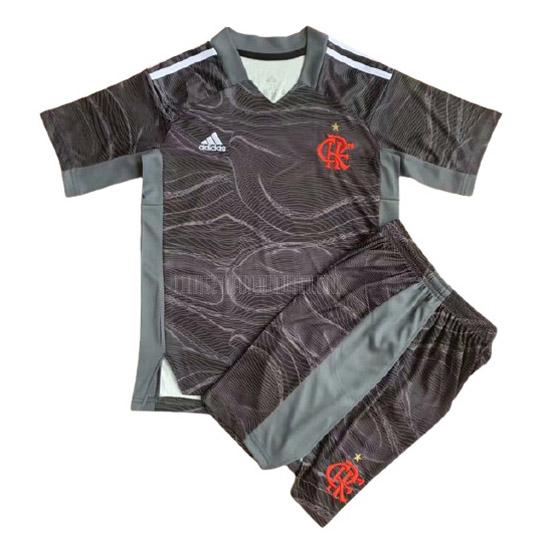 camiseta del flamengo del niños portero negro 2021-2022