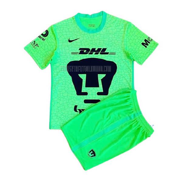 camiseta del pumas unam del portero niños verde 2021-2022
