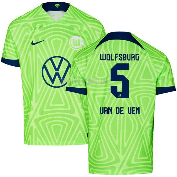 camiseta van de ven wolfsburg primera 2022-2023
